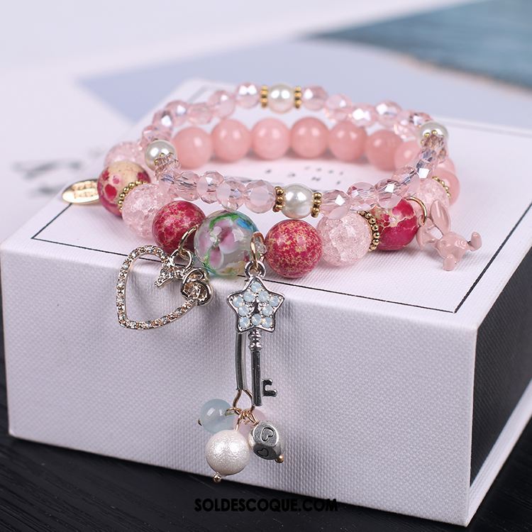 Bracelets Femme Chat Petit Bracelet Rose Accessoires Soldes