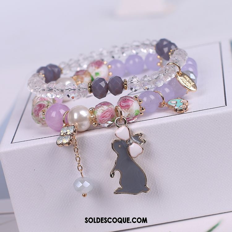 Bracelets Femme Chat Petit Bracelet Rose Accessoires Soldes