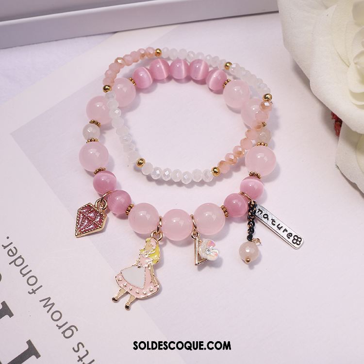 Bracelets Femme Chat Petit Bracelet Rose Accessoires Soldes