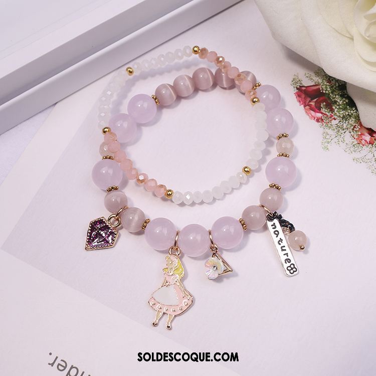 Bracelets Femme Chat Petit Bracelet Rose Accessoires Soldes