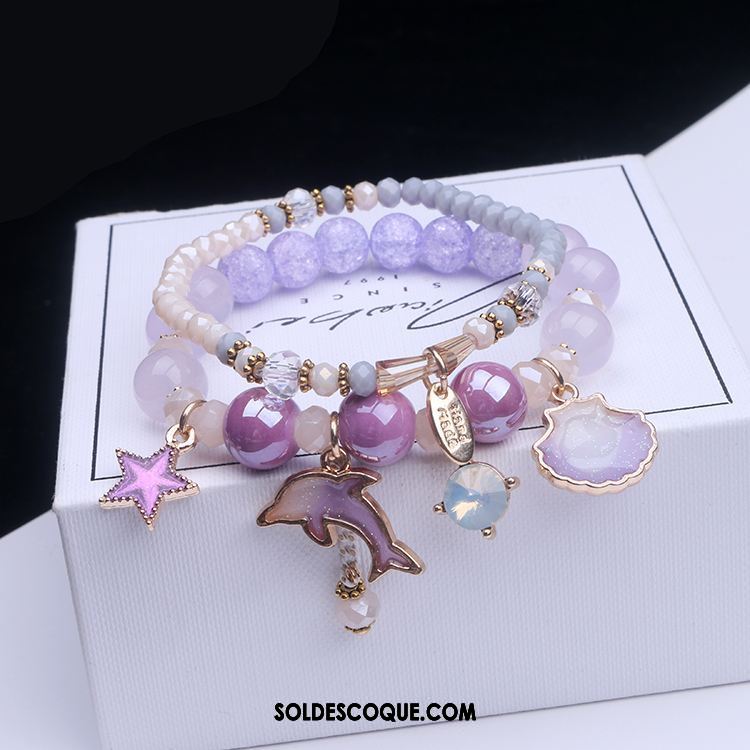 Bracelets Femme Chat Petit Bracelet Rose Accessoires Soldes