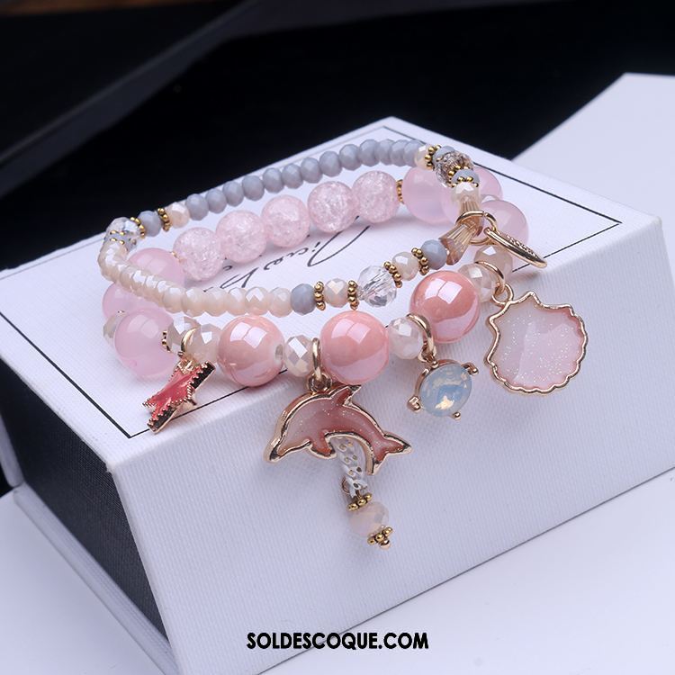 Bracelets Femme Chat Petit Bracelet Rose Accessoires Soldes