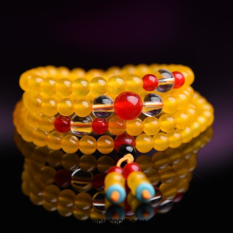 Bracelets Femme Cristal Jaune Bracelet Noir Naturel Pas Cher