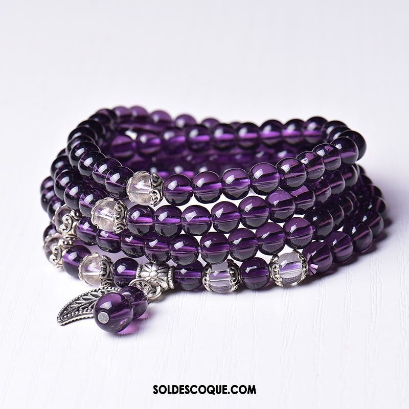 Bracelets Femme Cristal Violet Accessoires Étudiant Poudre France