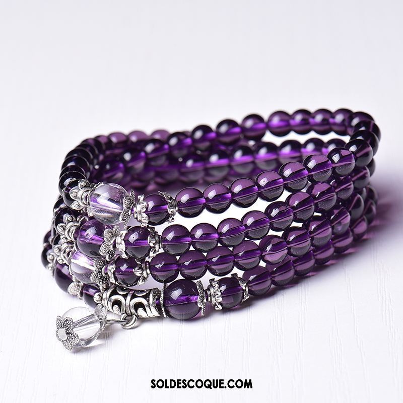 Bracelets Femme Cristal Violet Accessoires Étudiant Poudre France