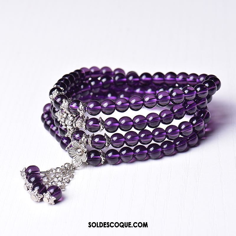 Bracelets Femme Cristal Violet Accessoires Étudiant Poudre France