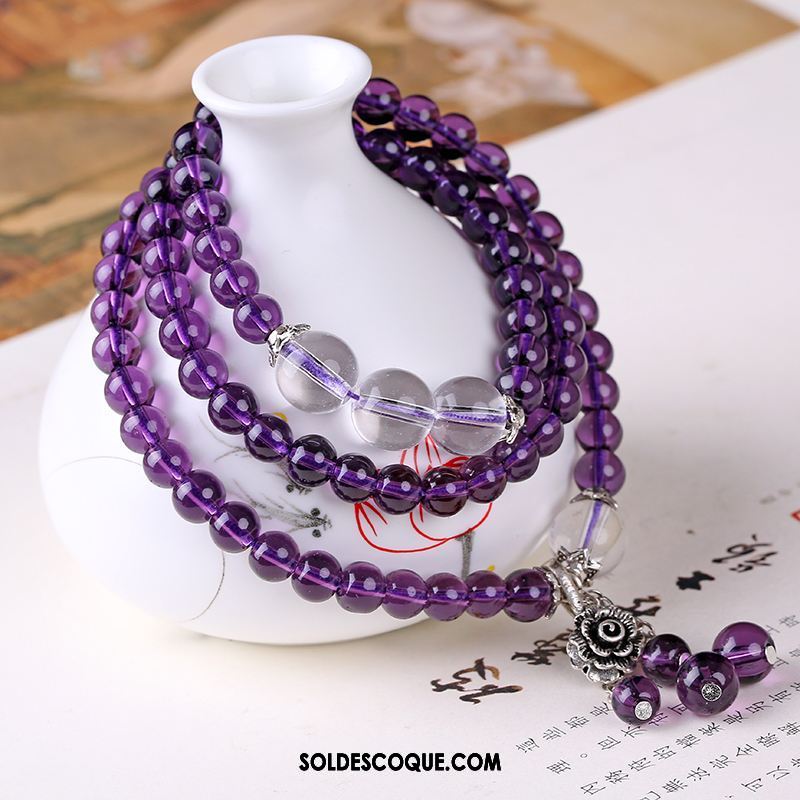 Bracelets Femme Cristal Violet Accessoires Étudiant Poudre France