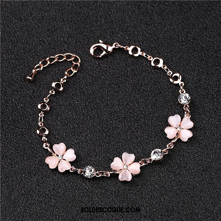 Bracelets Femme Mode Étudiant Bracelet Pierres De Strass All-match Soldes