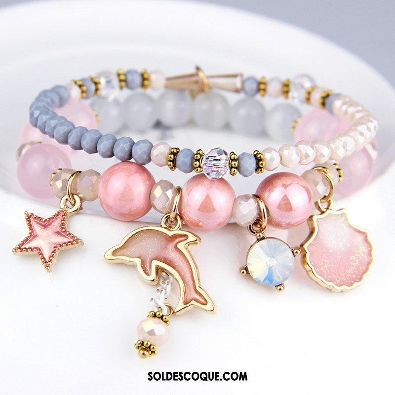 Bracelets Femme Multicouche Violet Accessoires Mode All-match En Vente