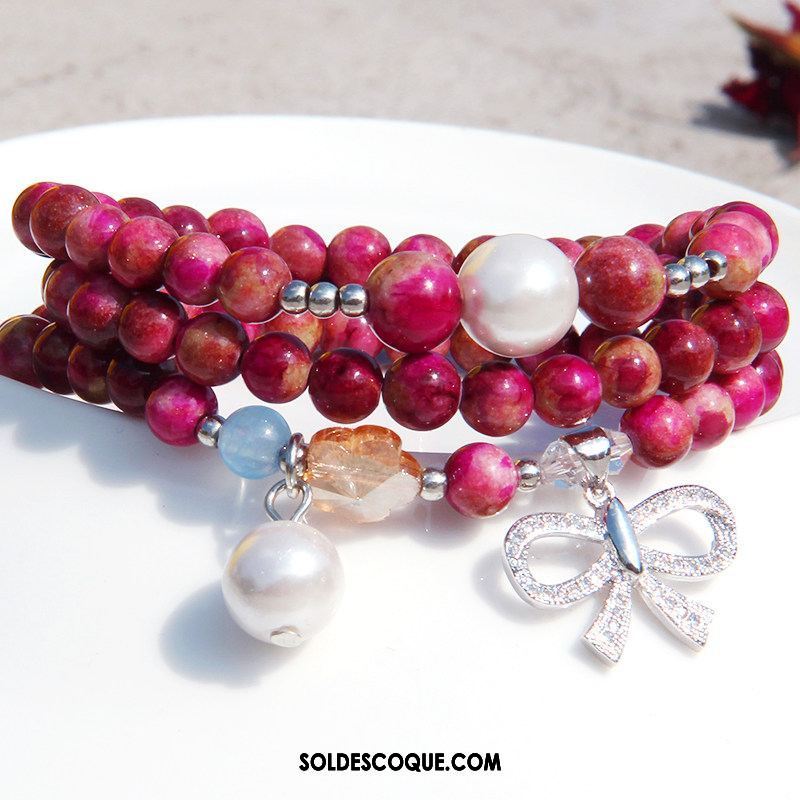 Bracelets Femme Multicouche Violet Accessoires Mode All-match En Vente