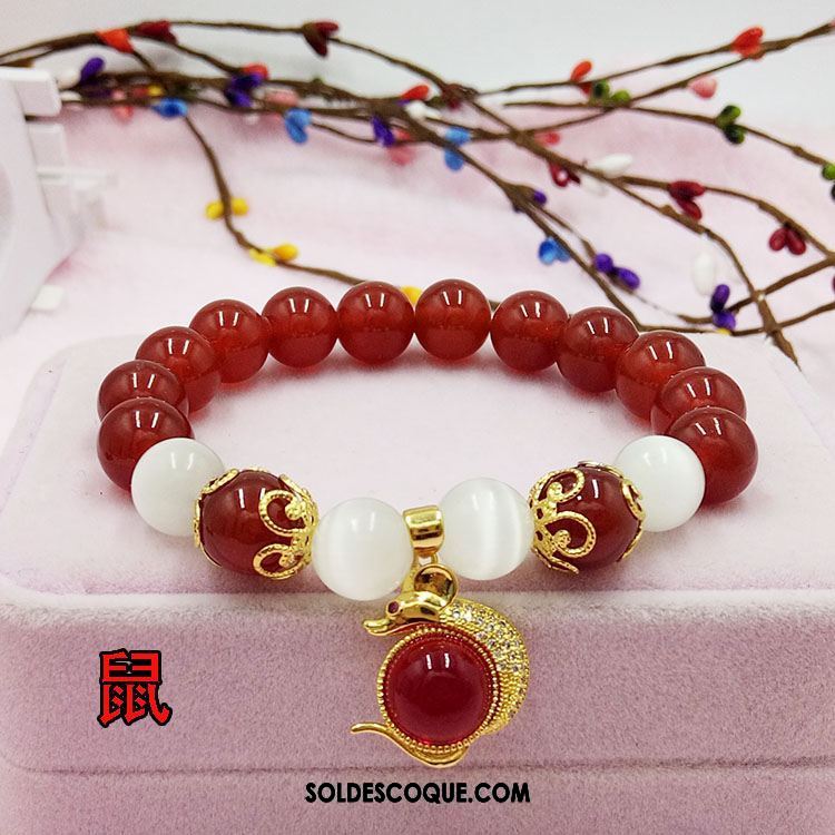 Bracelets Femme Pendentif Bracelet Rouge Naturel En Vente