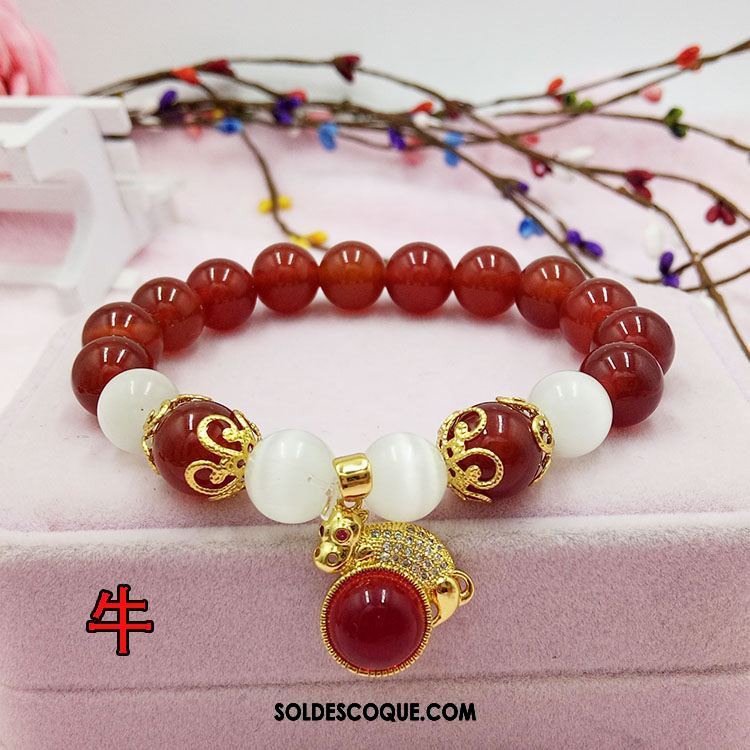 Bracelets Femme Pendentif Bracelet Rouge Naturel En Vente