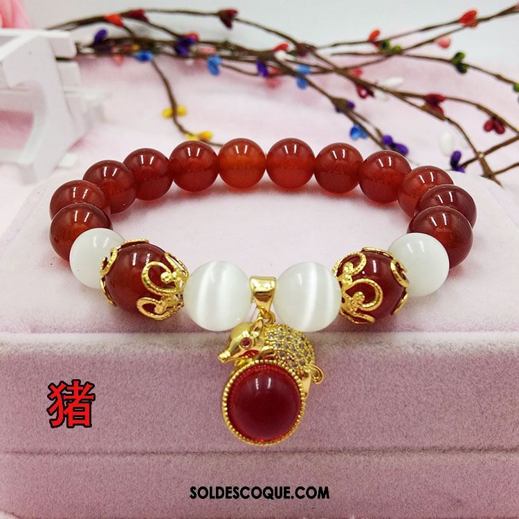 Bracelets Femme Pendentif Bracelet Rouge Naturel En Vente