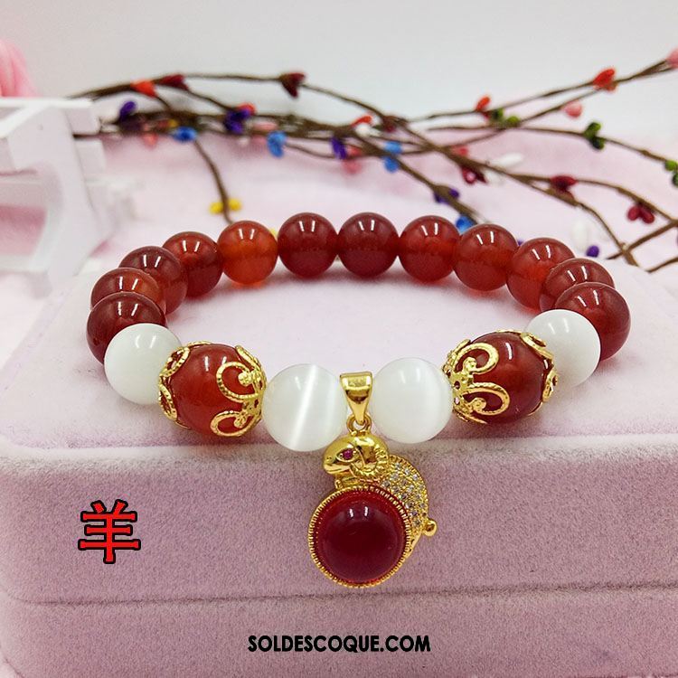 Bracelets Femme Pendentif Bracelet Rouge Naturel En Vente