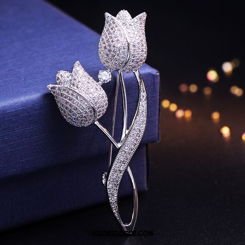 Broche Femme Accessoires Exquis Corsage Argenté Boucle En Vente