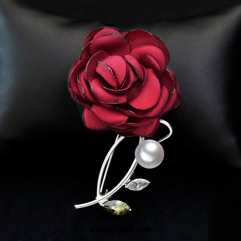 Broche Femme Corsage Costume Tissu Bleu Rose Pas Cher