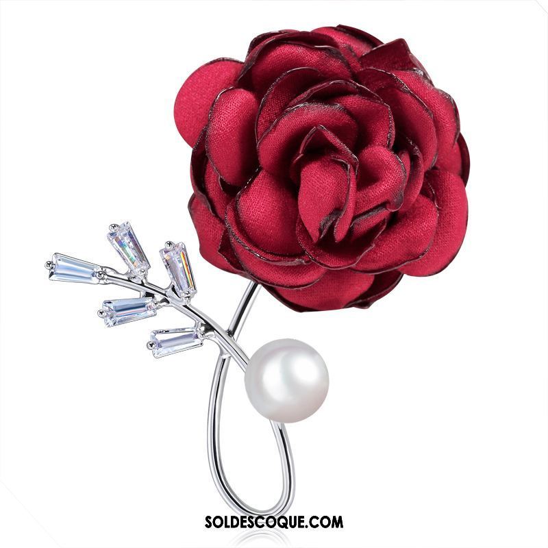 Broche Femme Corsage Costume Tissu Bleu Rose Pas Cher