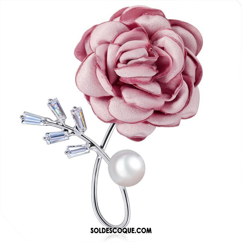 Broche Femme Corsage Costume Tissu Bleu Rose Pas Cher