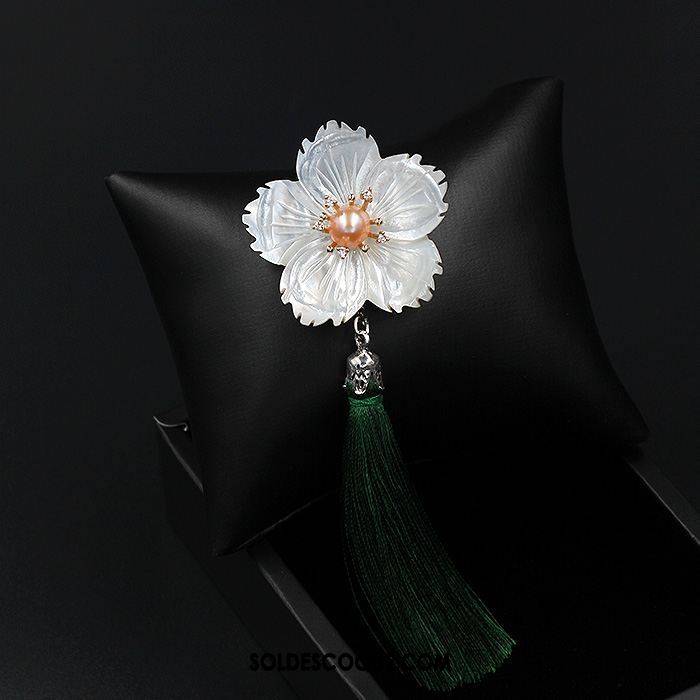 Broche Femme Fleur Naturel Tassel Perle Folk-custom En Ligne