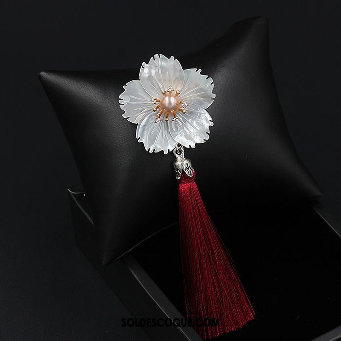 Broche Femme Fleur Naturel Tassel Perle Folk-custom En Ligne