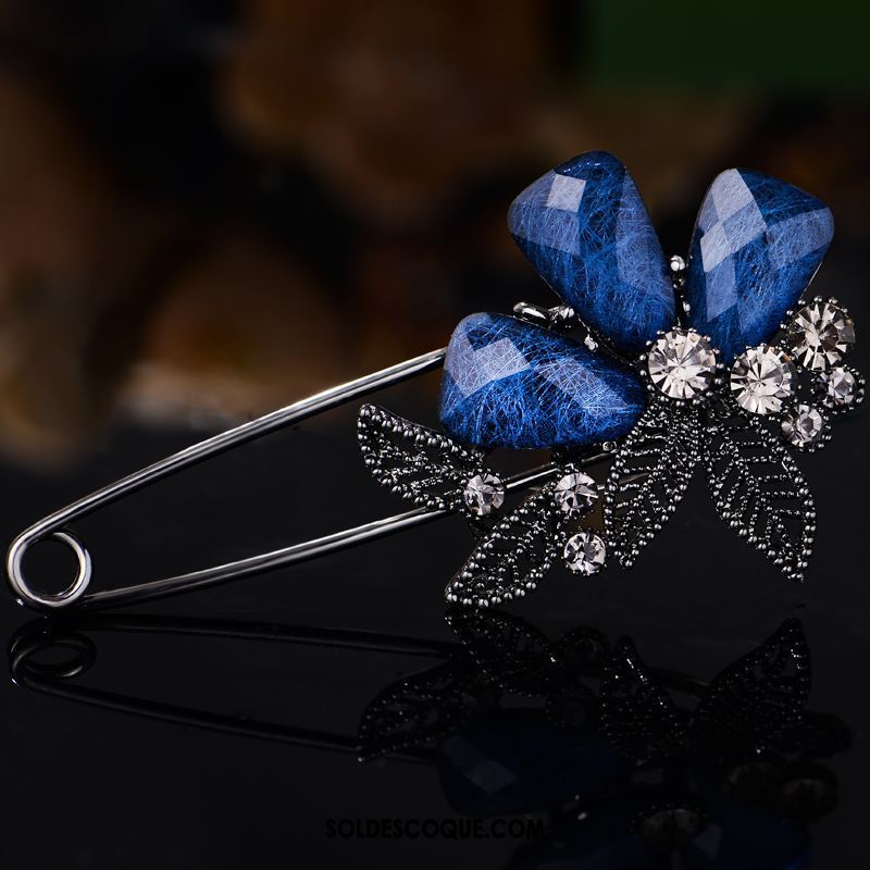 Broche Femme Manteau Bleu Gros Corsage Accessoires En Ligne