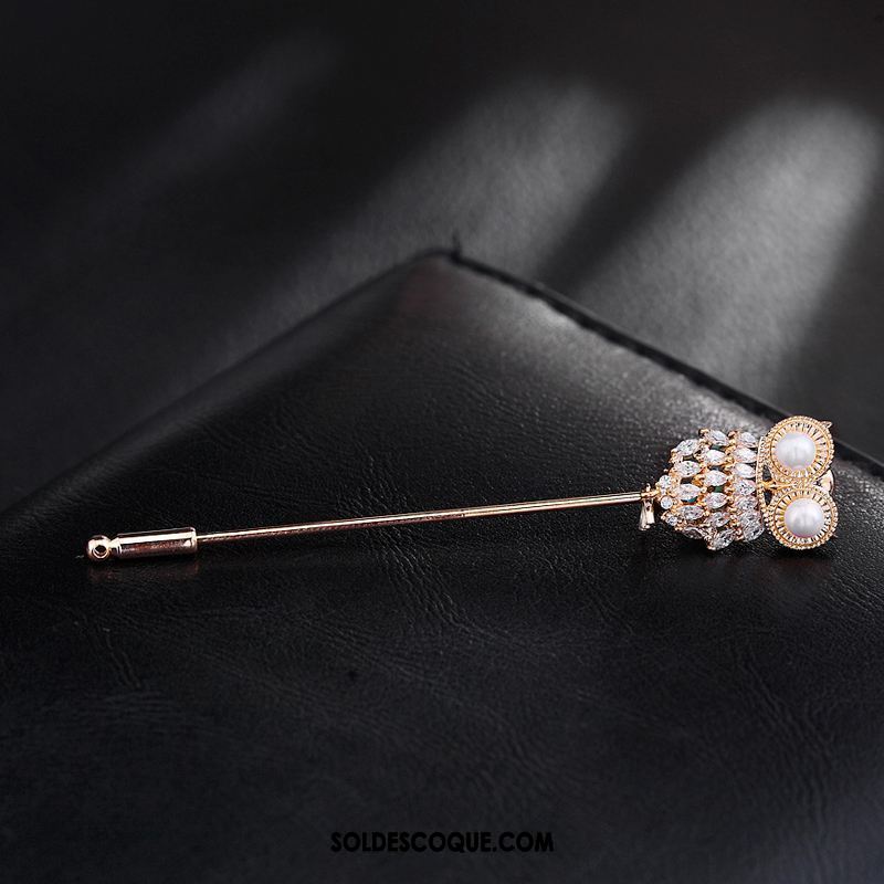 Broche Femme Rose Pierres De Strass Manteau Cardigan Haut Grade En Ligne