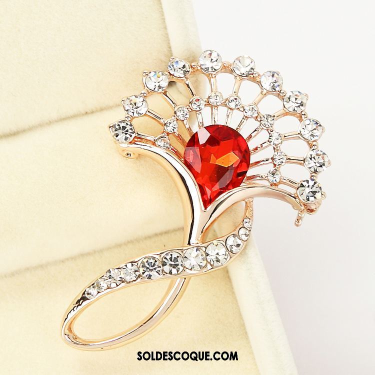 Broche Femme Rouge Mode Corsage Atmosphère Tempérament Pas Cher