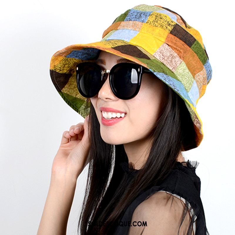 Casquette Chapeau Femme All-match Plier Milieu Ombre Chapeau De Soleil En Vente