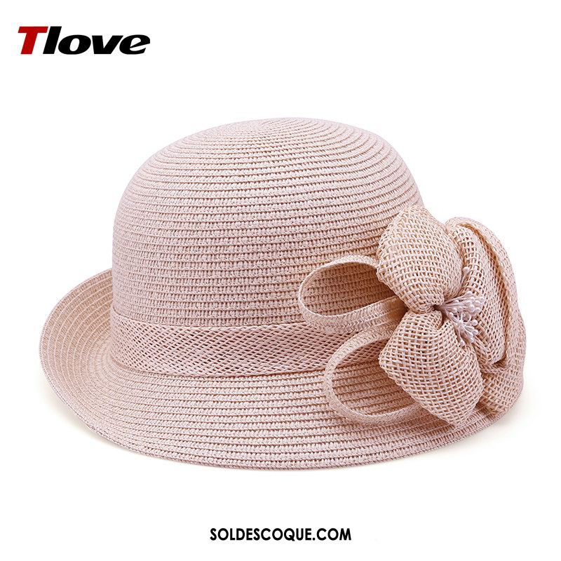 Casquette Chapeau Femme Bleu Chapeau De Paille Plier Voyage Fleurs Pas Cher