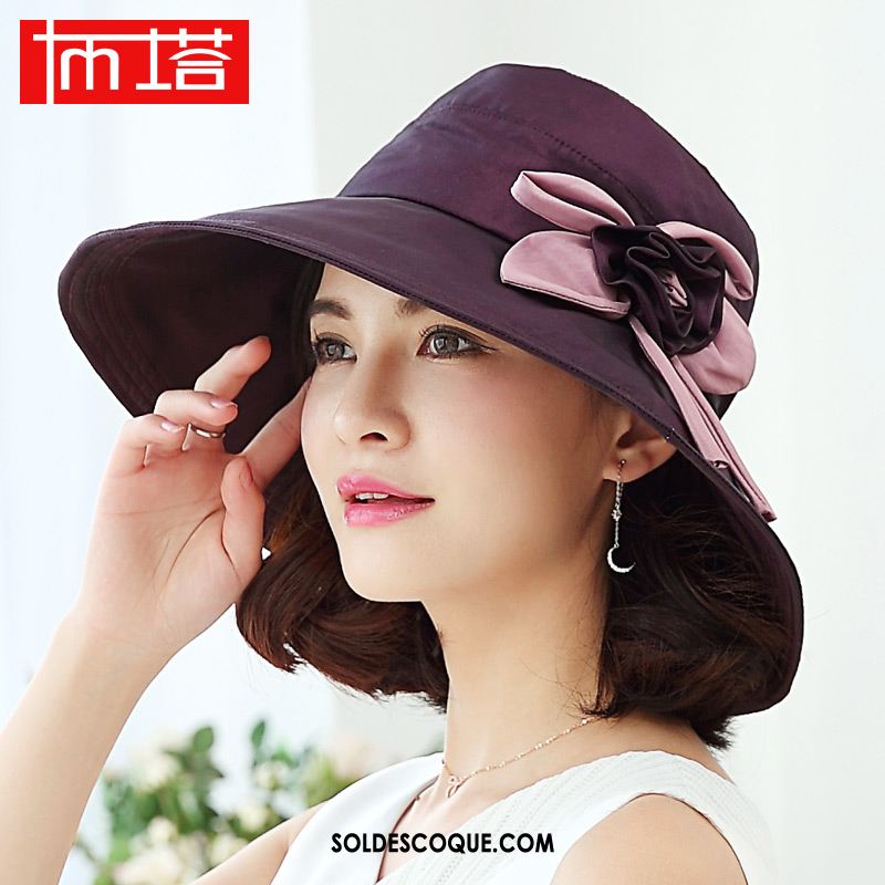 Casquette Chapeau Femme Chapeau All-match Voyage Tissu Crème Solaire Soldes