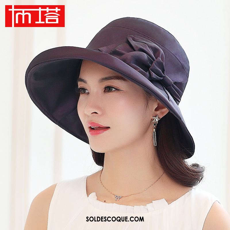 Casquette Chapeau Femme Chapeau All-match Voyage Tissu Crème Solaire Soldes