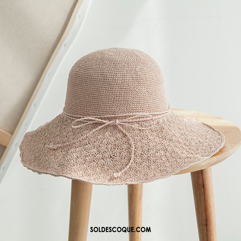 Casquette Chapeau Femme Chapeau Blanc Chapeau De Soleil Creux Plage Soldes