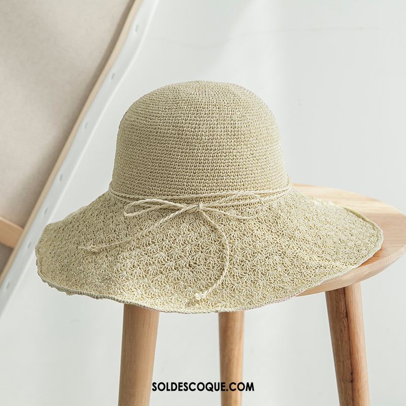 Casquette Chapeau Femme Chapeau Blanc Chapeau De Soleil Creux Plage Soldes