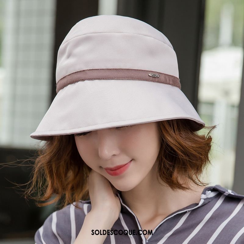 Casquette Chapeau Femme Chapeau Crème Solaire Chapeau De Pêcheur Chapeau De Soleil All-match Pas Cher