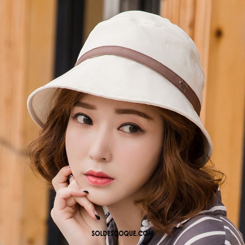 Casquette Chapeau Femme Chapeau Crème Solaire Chapeau De Pêcheur Chapeau De Soleil All-match Pas Cher