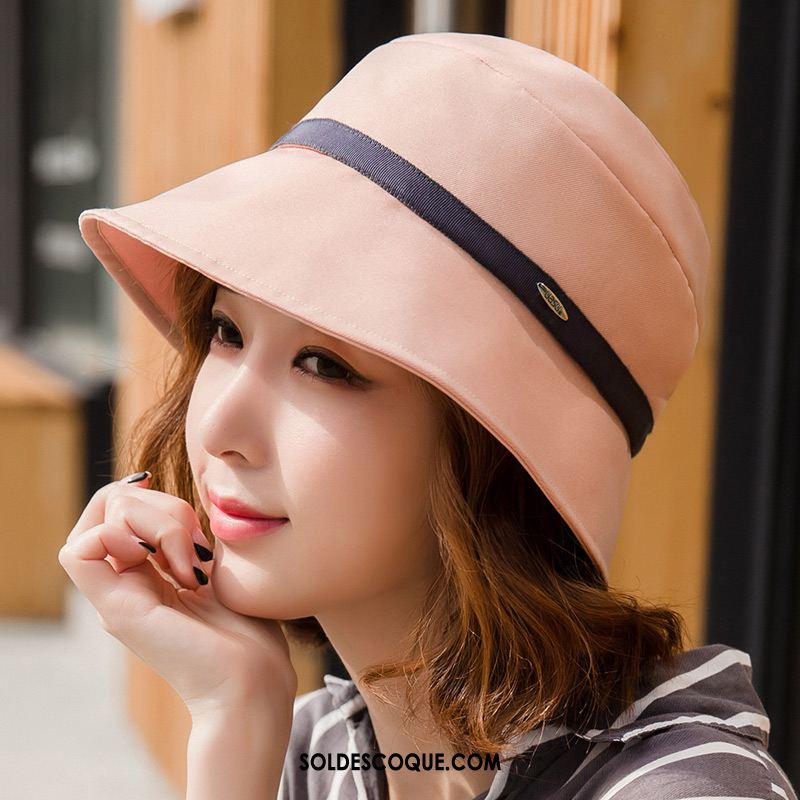 Casquette Chapeau Femme Chapeau Crème Solaire Chapeau De Pêcheur Chapeau De Soleil All-match Pas Cher