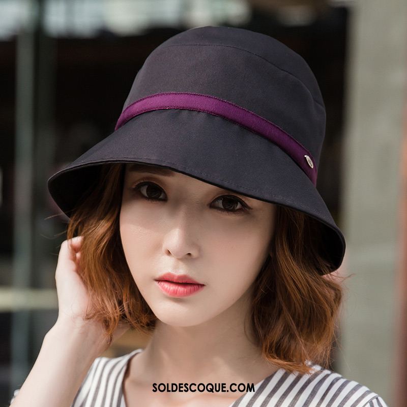 Casquette Chapeau Femme Chapeau Crème Solaire Chapeau De Pêcheur Chapeau De Soleil All-match Pas Cher