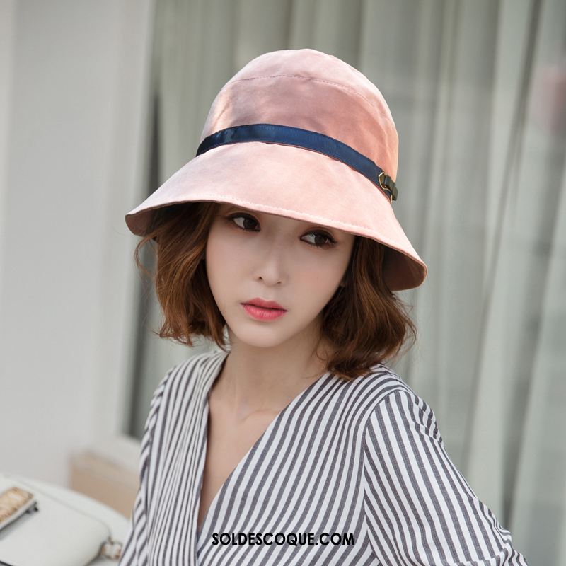 Casquette Chapeau Femme Chapeau Crème Solaire Chapeau De Pêcheur Chapeau De Soleil All-match Pas Cher