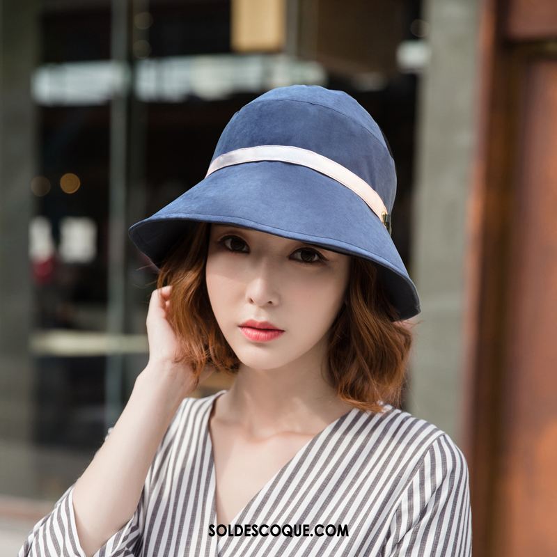 Casquette Chapeau Femme Chapeau Crème Solaire Chapeau De Pêcheur Chapeau De Soleil All-match Pas Cher