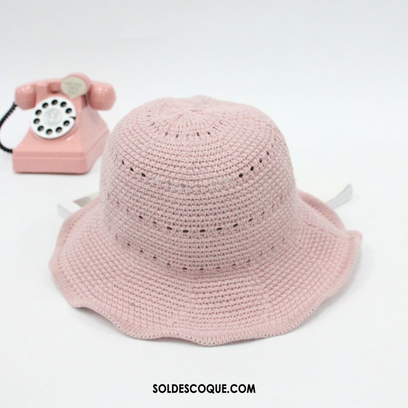 Casquette Chapeau Femme Chapeau De Pêcheur Loisir Ombre Creux Été Pas Cher