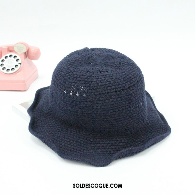 Casquette Chapeau Femme Chapeau De Pêcheur Loisir Ombre Creux Été Pas Cher