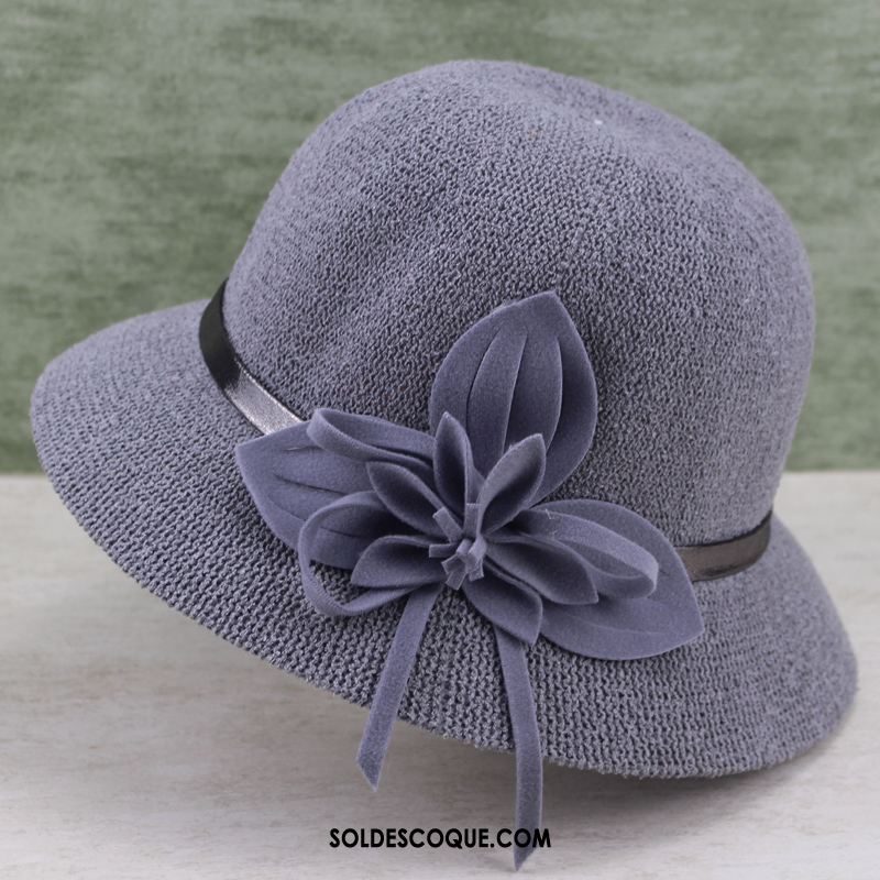 Casquette Chapeau Femme Couleur Maman Été Chapeau De Paille Chapeau De Soleil Soldes