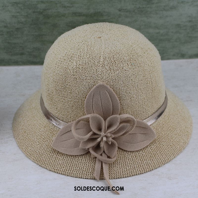 Casquette Chapeau Femme Couleur Maman Été Chapeau De Paille Chapeau De Soleil Soldes