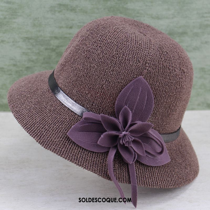 Casquette Chapeau Femme Couleur Maman Été Chapeau De Paille Chapeau De Soleil Soldes