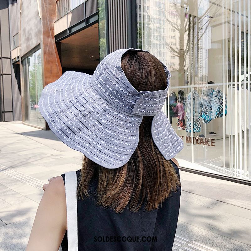 Casquette Chapeau Femme Crème Solaire Chapeau De Soleil Plier Été Voyage En Ligne