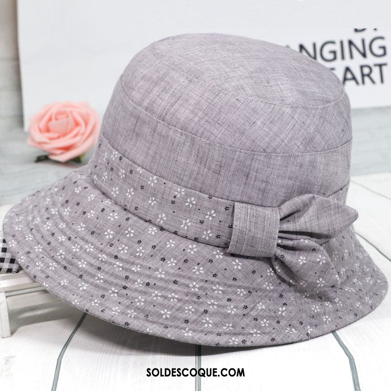 Casquette Chapeau Femme Crème Solaire Petit Chapeau De Pêcheur Personnes Âgées Violet Pas Cher