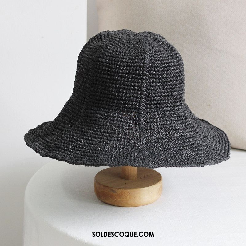 Casquette Chapeau Femme Crème Solaire Plage Été Chapeau De Pêcheur Frais En Ligne