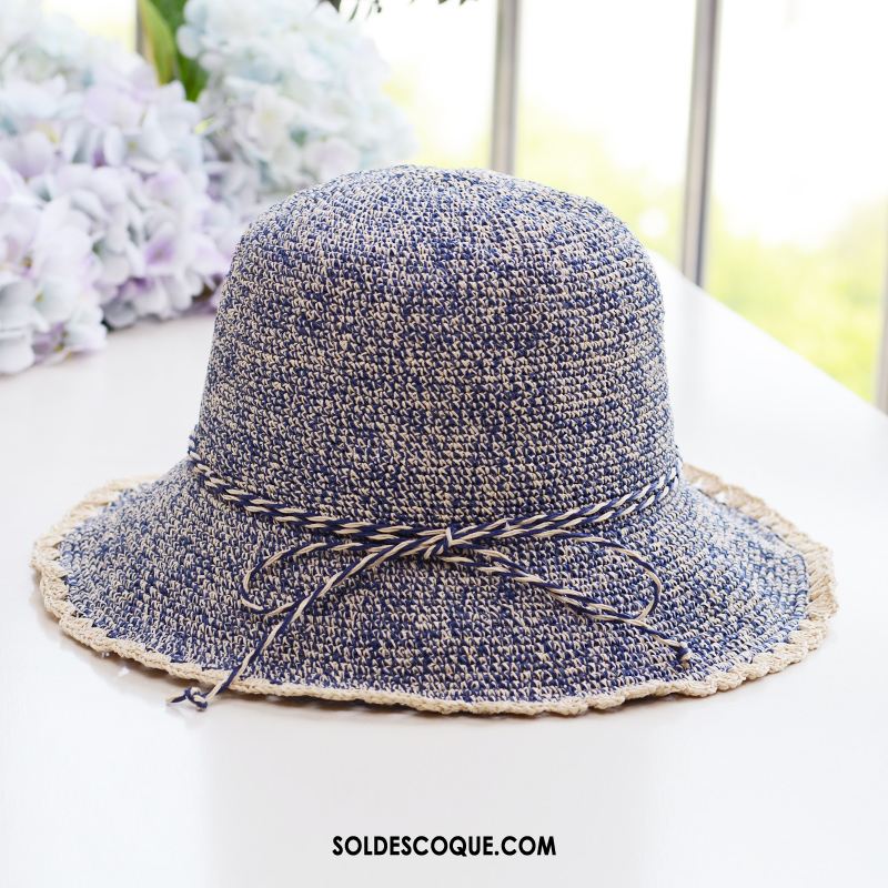 Casquette Chapeau Femme Dentelle Chapeau Bleu Chapeau De Pêcheur Chapeau De Soleil Pas Cher