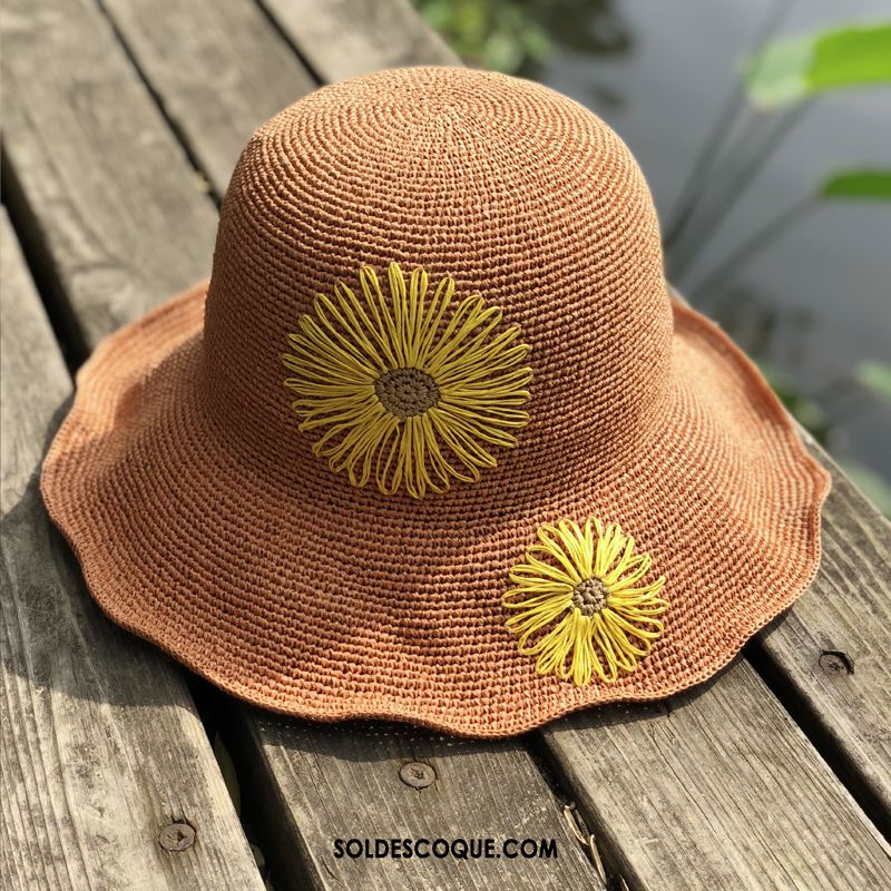 Casquette Chapeau Femme Fleurs Crème Solaire Frais Art Été En Vente