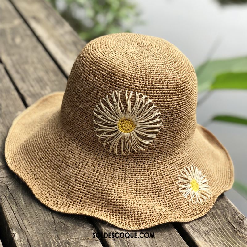 Casquette Chapeau Femme Fleurs Crème Solaire Frais Art Été En Vente